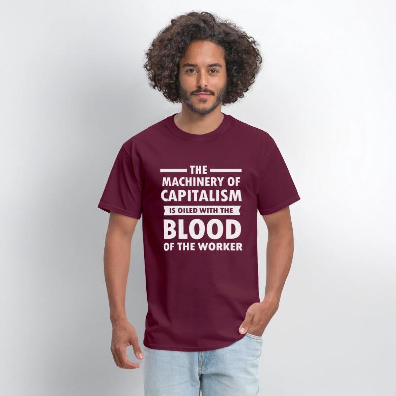 Anti Capitalism Machinery Oiled Blood Workers