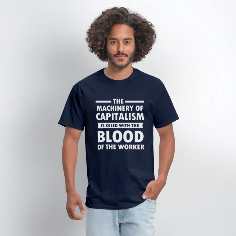 Anti Capitalism Machinery Oiled Blood Workers