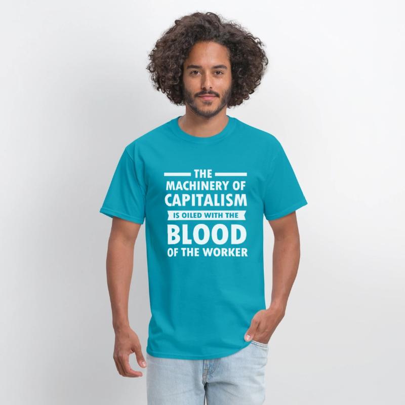 Anti Capitalism Machinery Oiled Blood Workers
