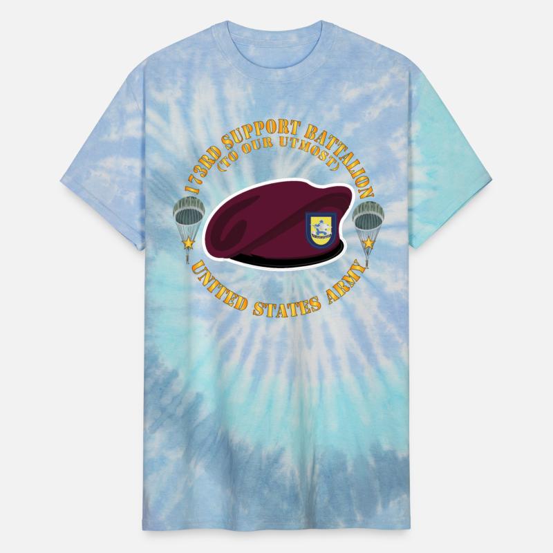 Army Maroon Beret FLash DUI 173rd Support Battalio