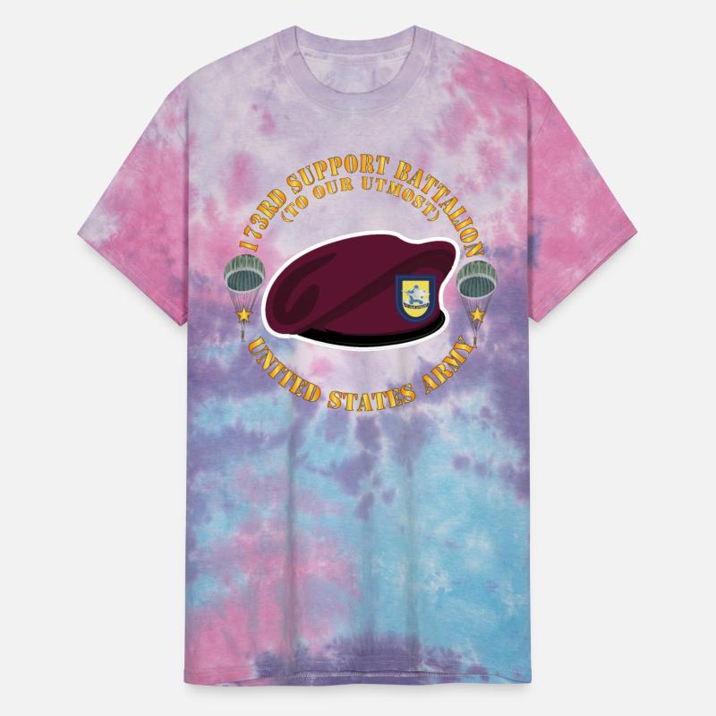 Army Maroon Beret FLash DUI 173rd Support Battalio