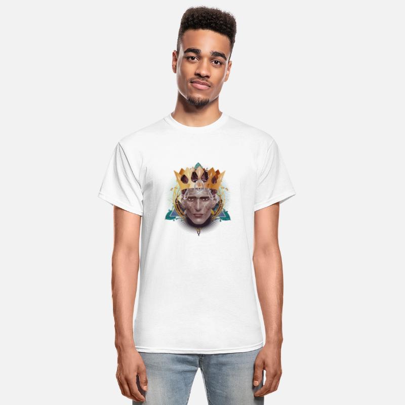 artful striking portrait man with crown king