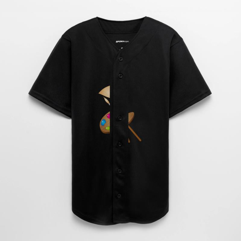 Artist's palette with colorful paints and brushes