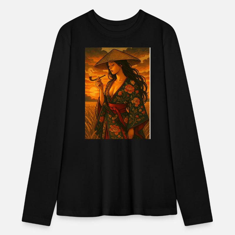 Asian Woman with Pipe and Sword