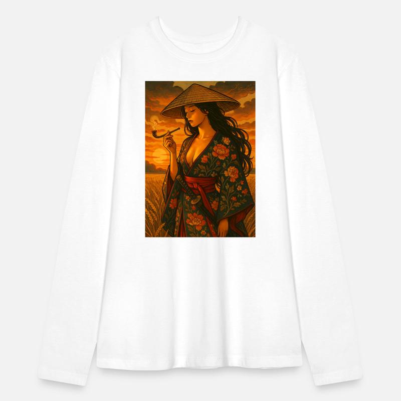 Asian Woman with Pipe and Sword