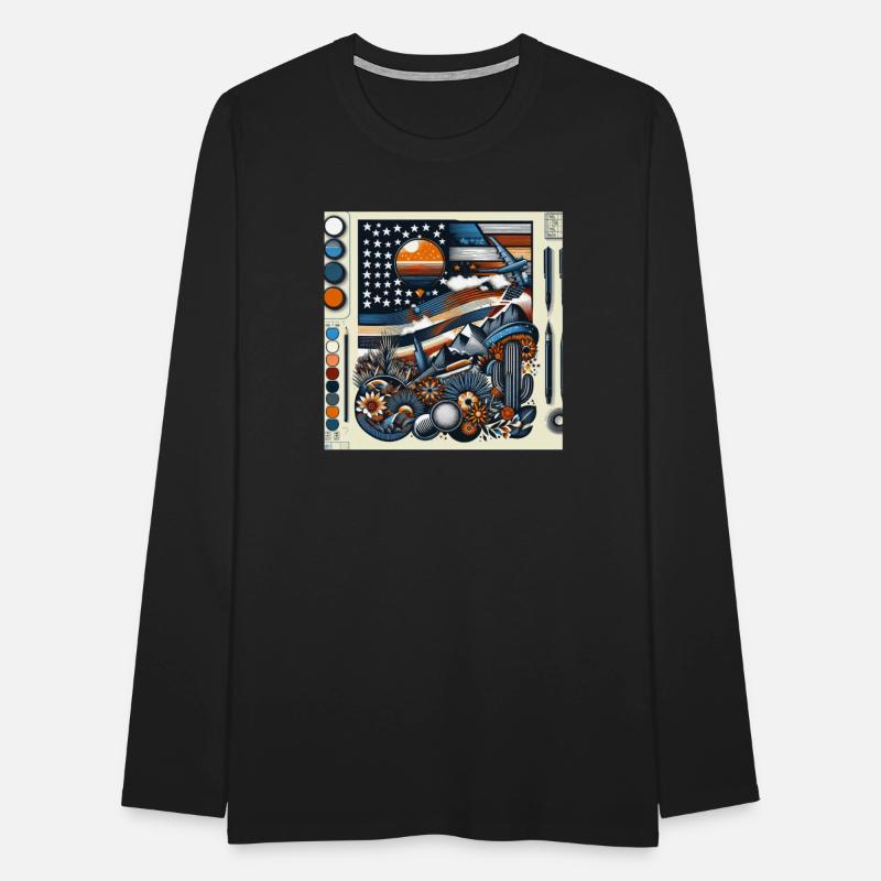 Astronaut and Mountain Adventure Illustration