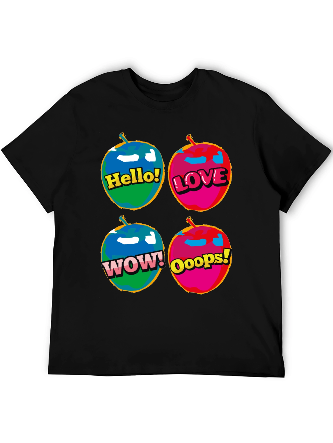 Pop Art Emoji T-Shirt - Hello Love Wow Oops!