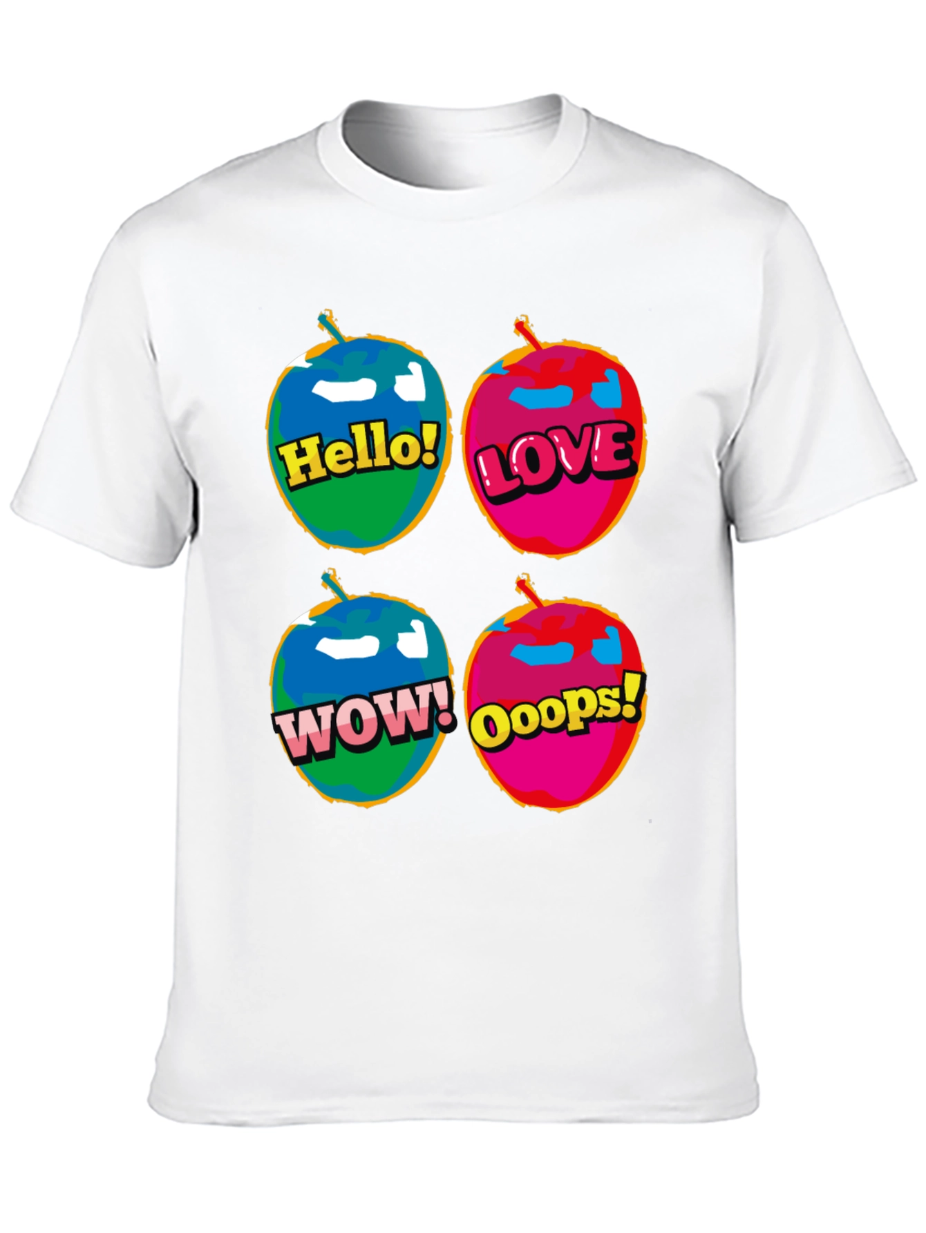 Pop Art Emoji T-Shirt - Hello Love Wow Oops!