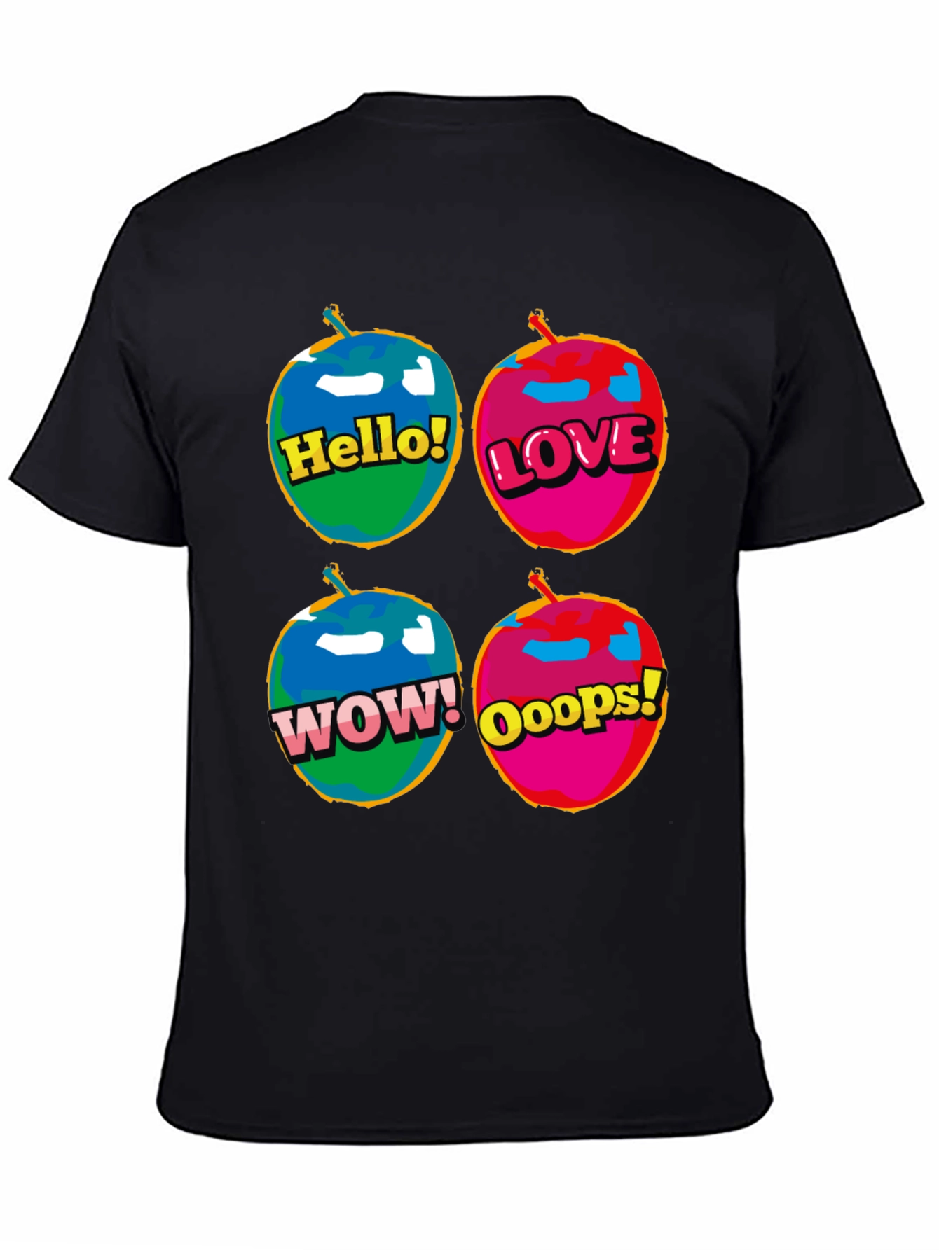 Pop Art Emoji T-Shirt - Hello Love Wow Oops!