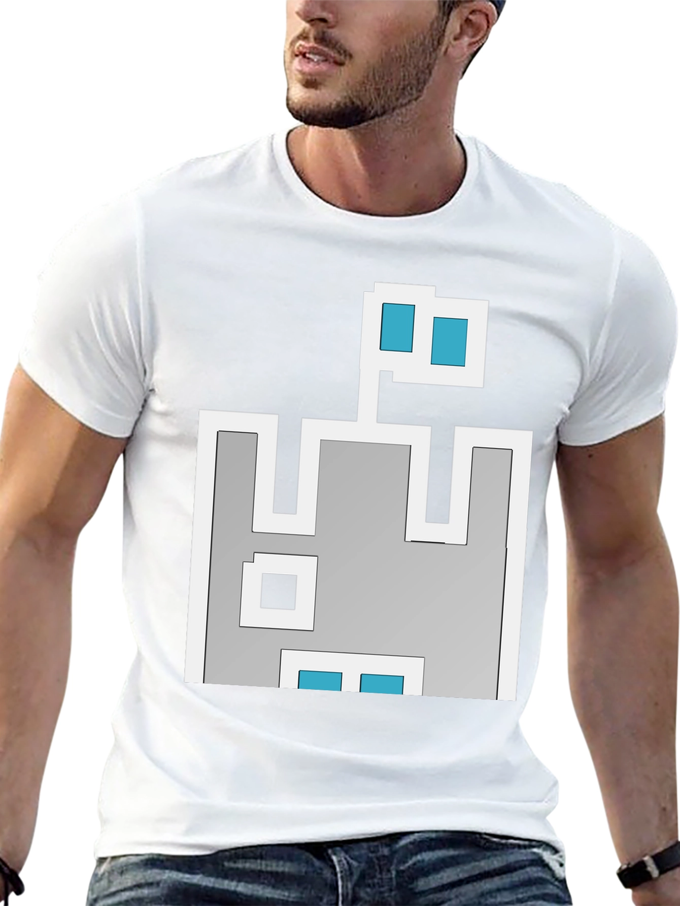Retro Pixel Castle T-Shirt - Black