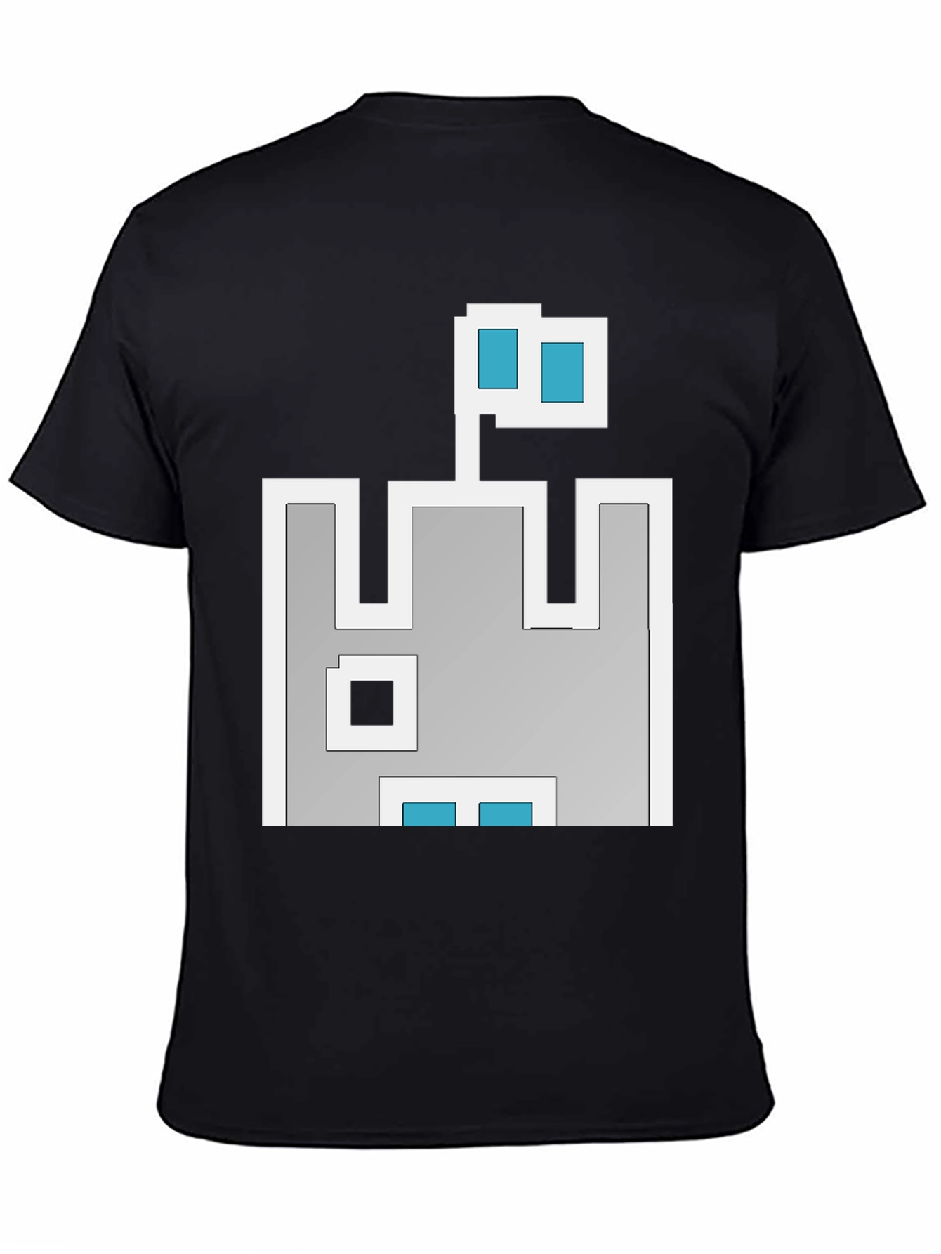 Retro Pixel Castle T-Shirt - Black