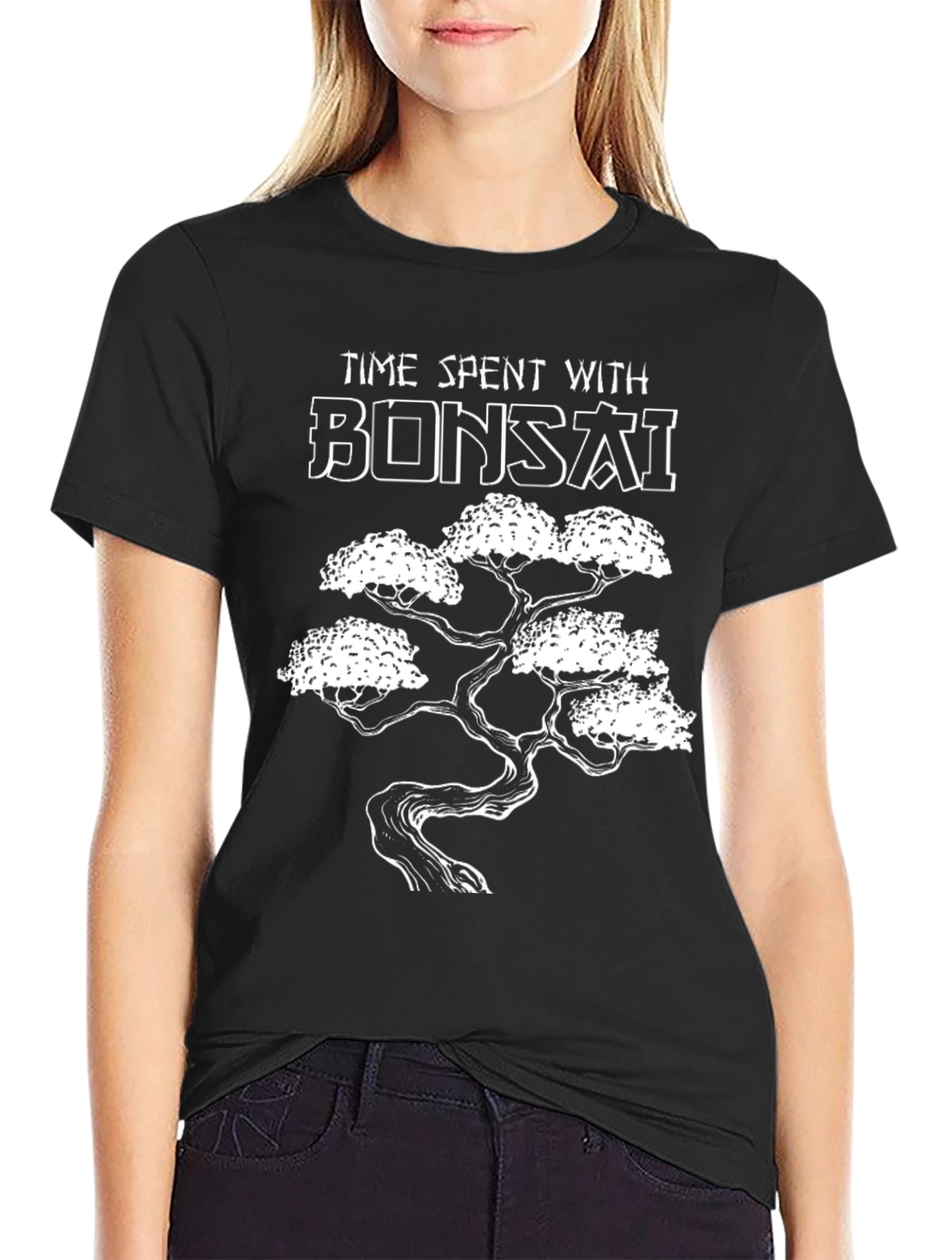 Bonsai Tree Graphic T-Shirt - Time Spent with Bonsai