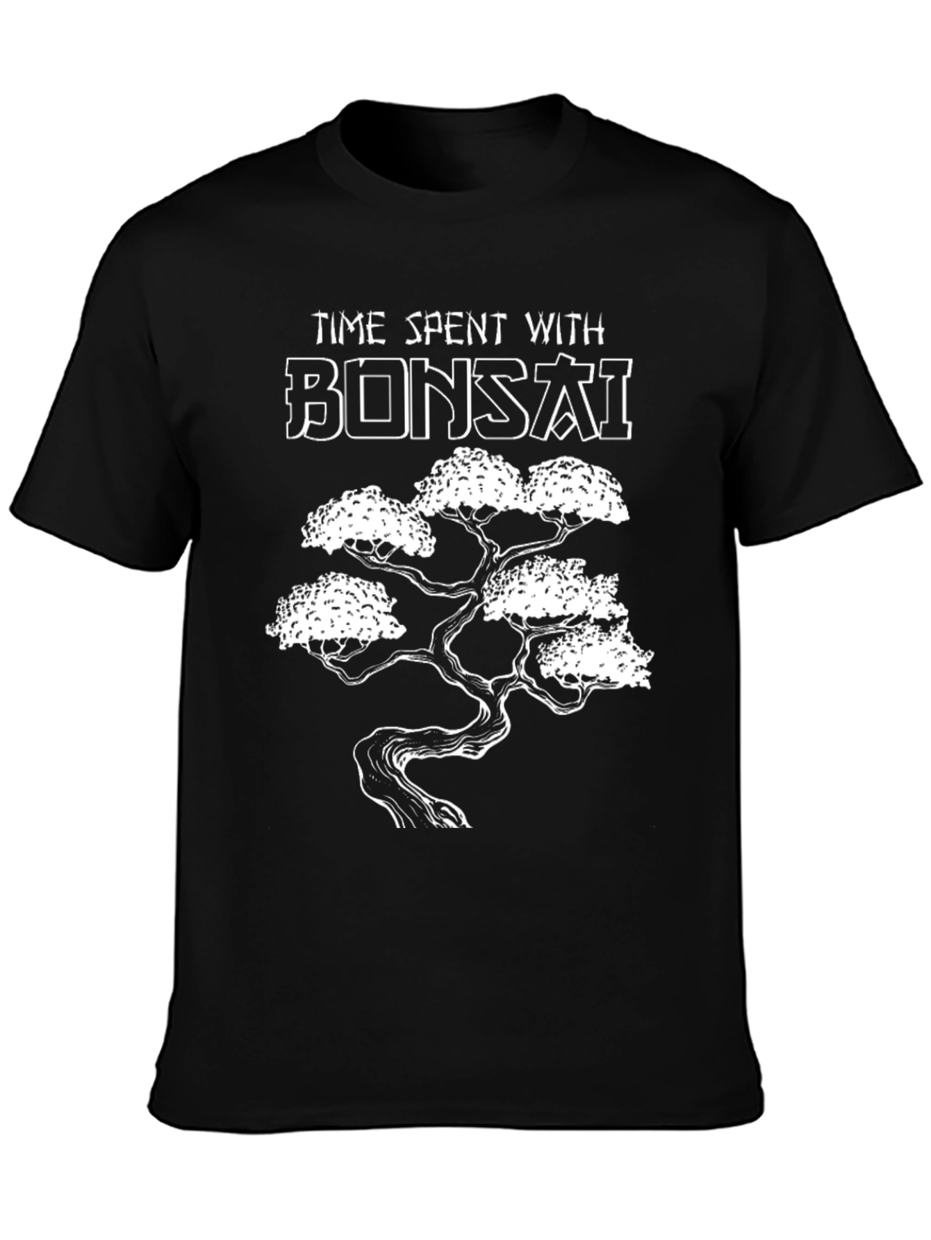 Bonsai Tree Graphic T-Shirt - Time Spent with Bonsai