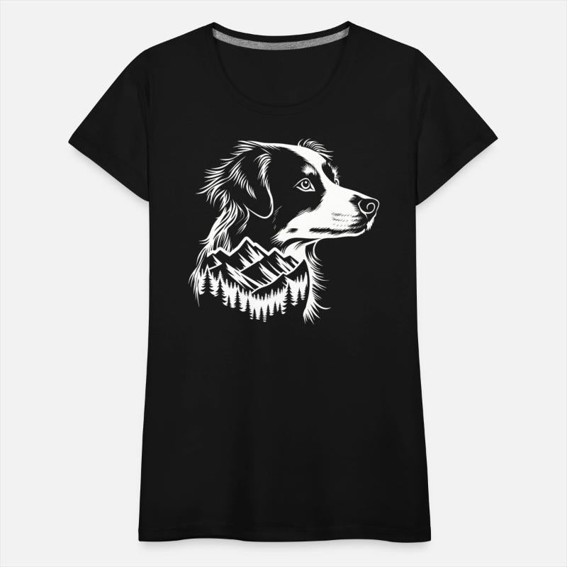 Australian Shepherd Face Dog Mountain