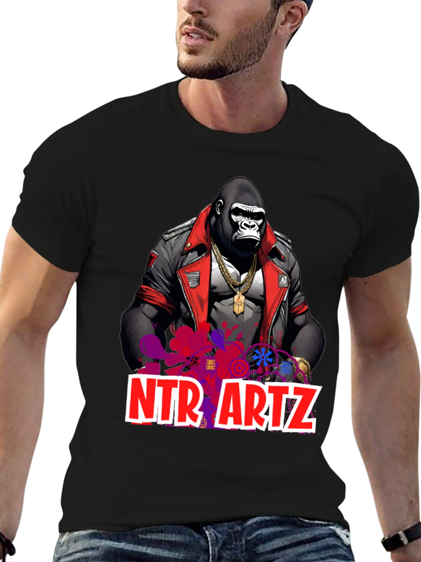 Gorilla Art T-Shirt - Mens Graphic Tee