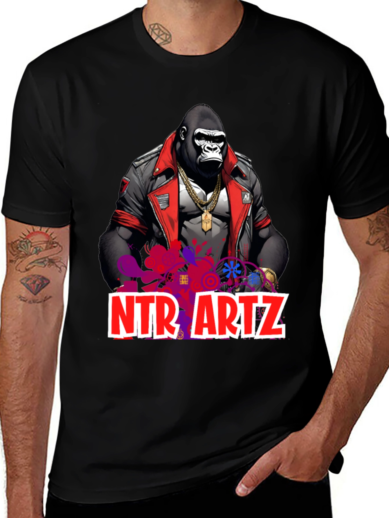 Gorilla Art T-Shirt - Mens Graphic Tee