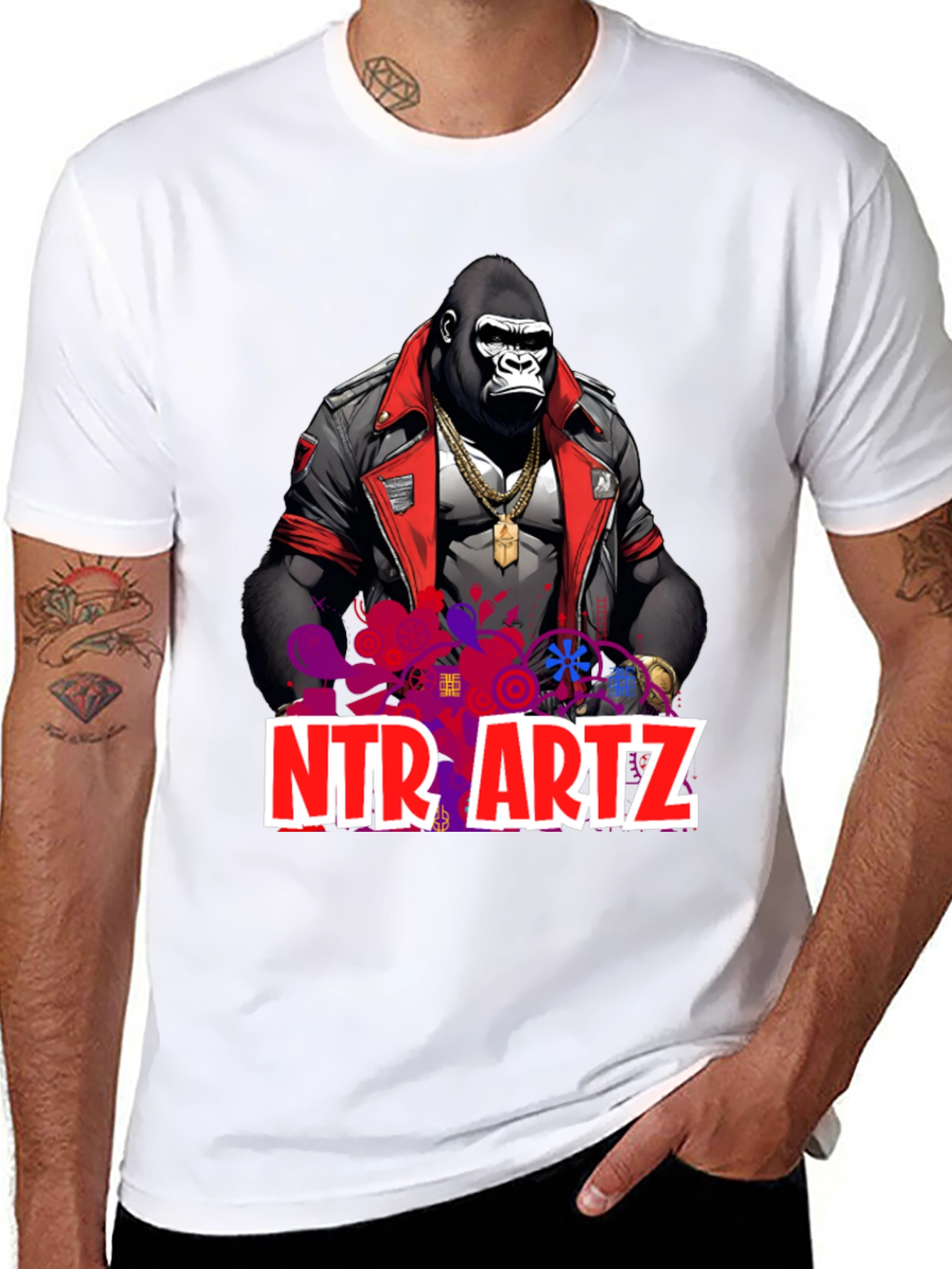 Gorilla Art T-Shirt - Mens Graphic Tee