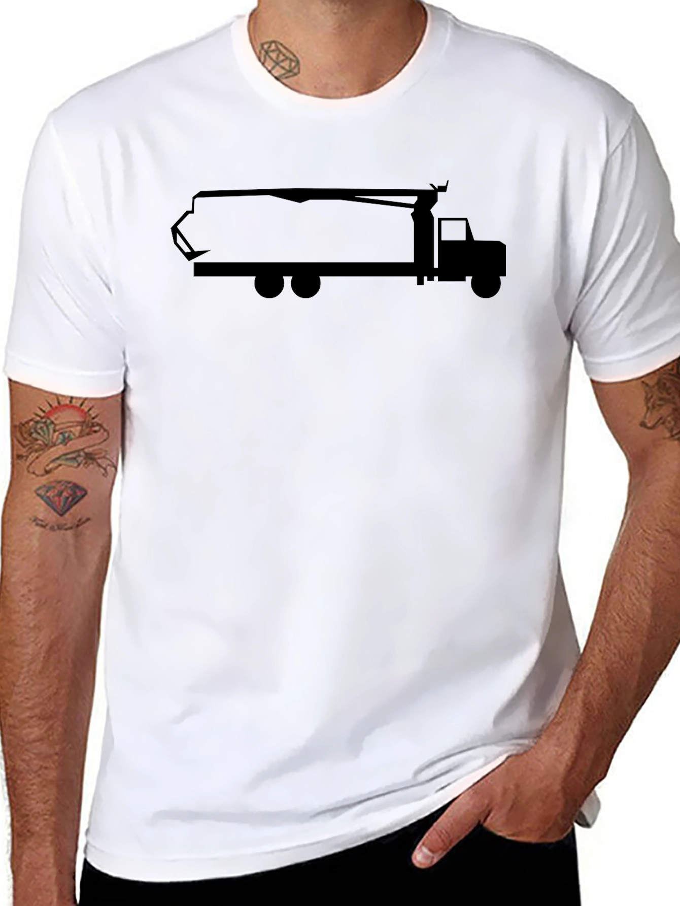 Concrete Truck Silhouette T-Shirt - Classic Black Tee