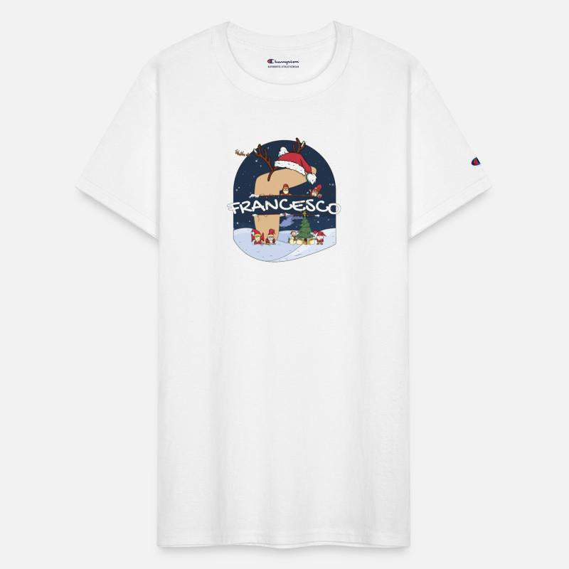 Awesome Francesco Name w Santa Hat in Xmas Theme