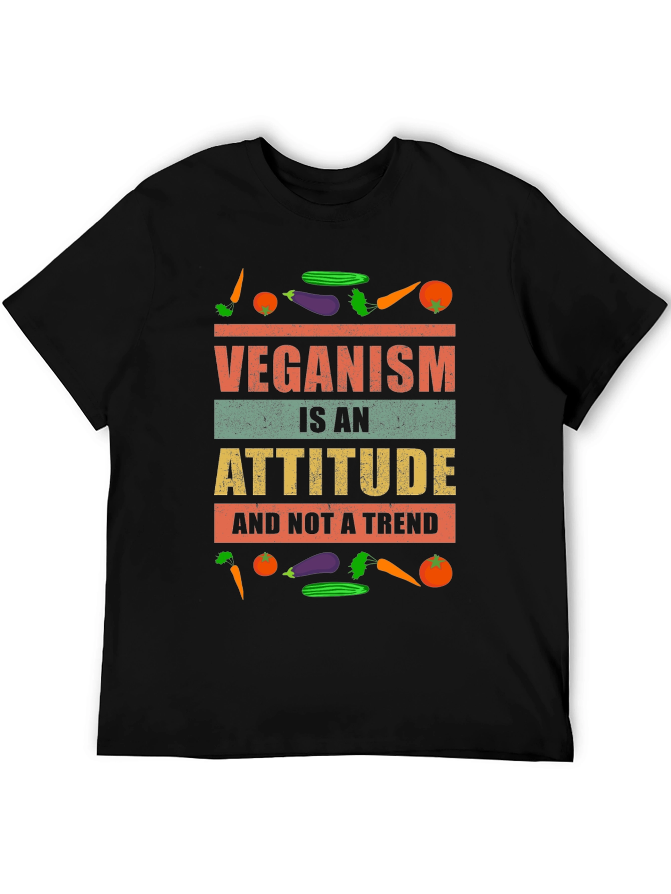 Veganism Attitude T-Shirt -  Unisex Black Tee