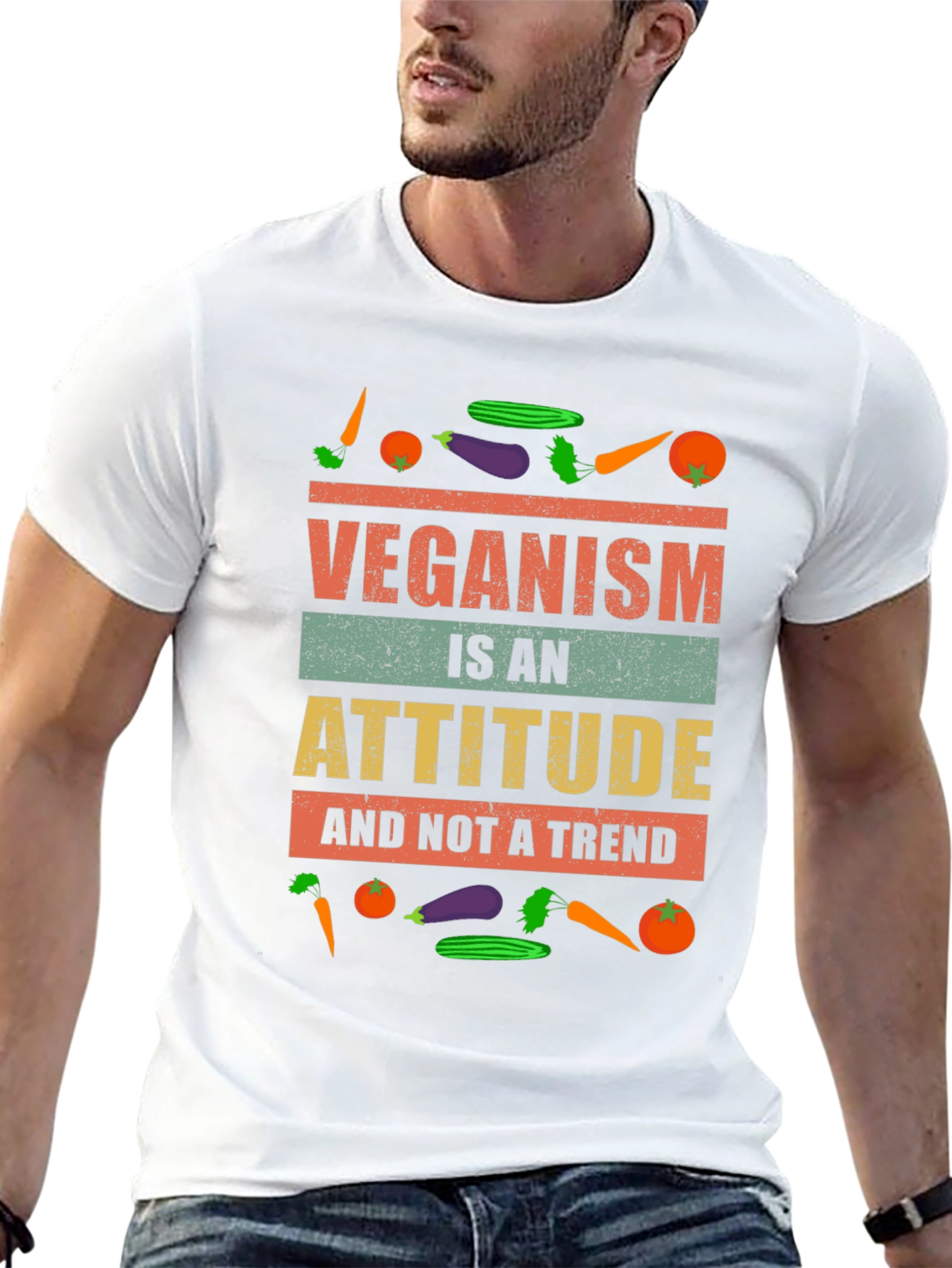 Veganism Attitude T-Shirt -  Unisex Black Tee