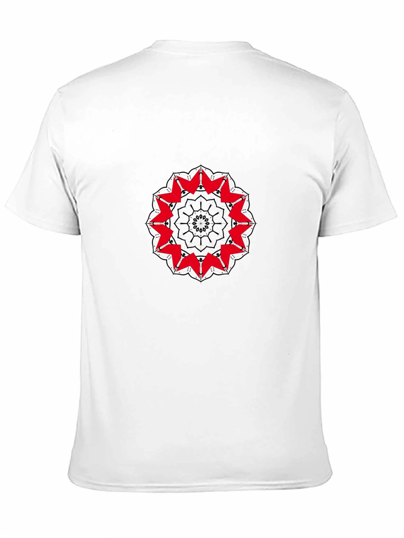 Abstract Mandala Graphic Black T-Shirt