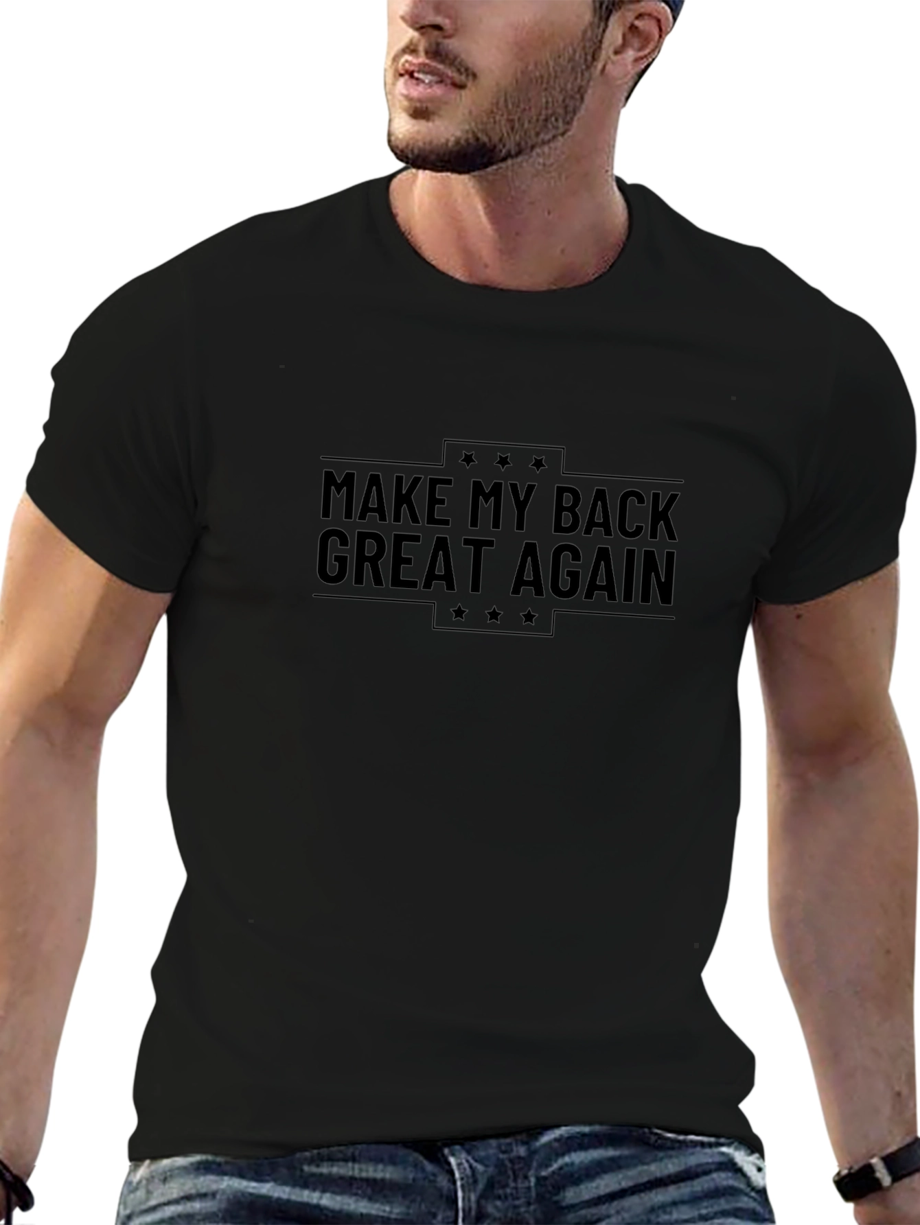 Make My Back Great Again Black T-Shirt