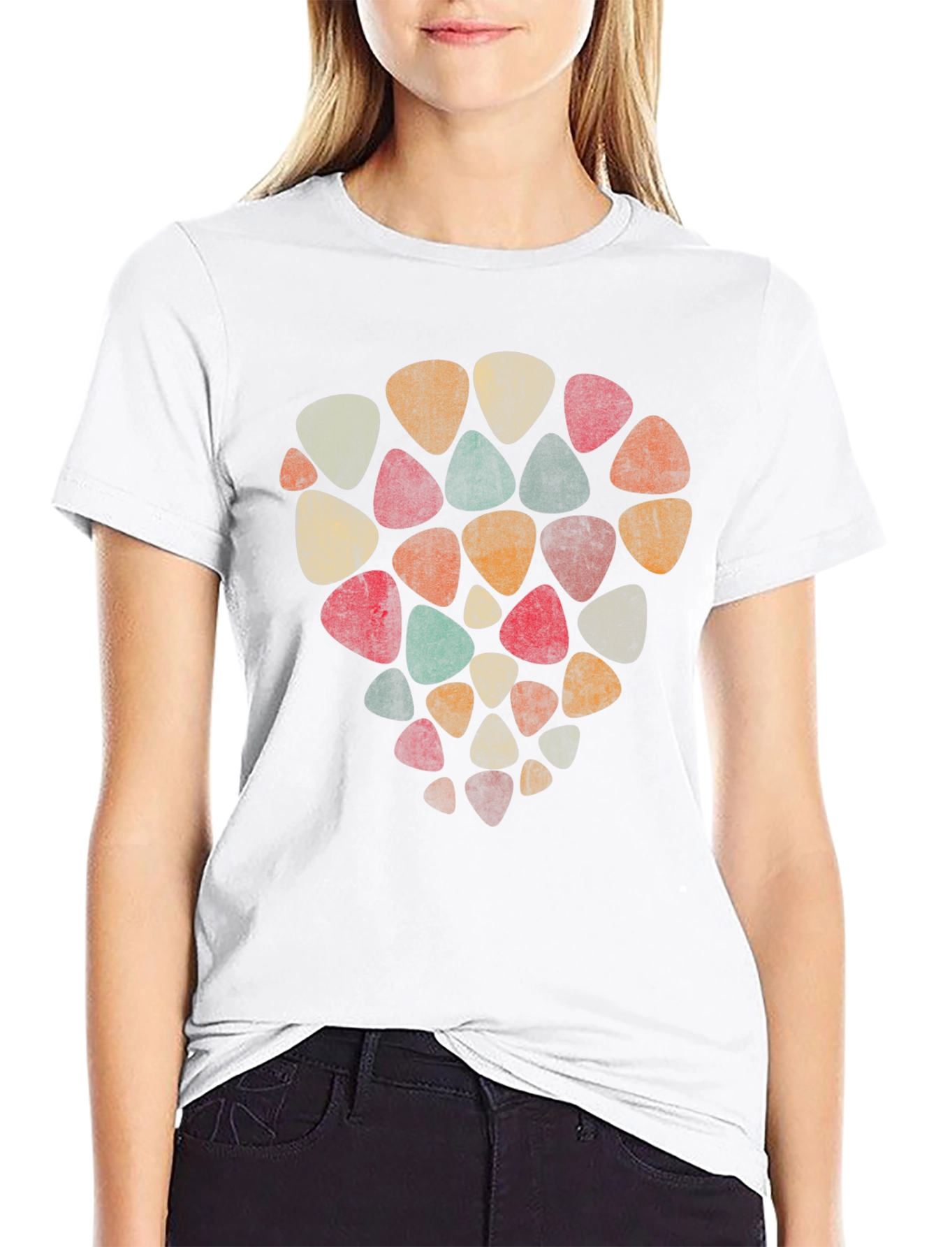 Retro Guitar Pick T-Shirt - Musical Style