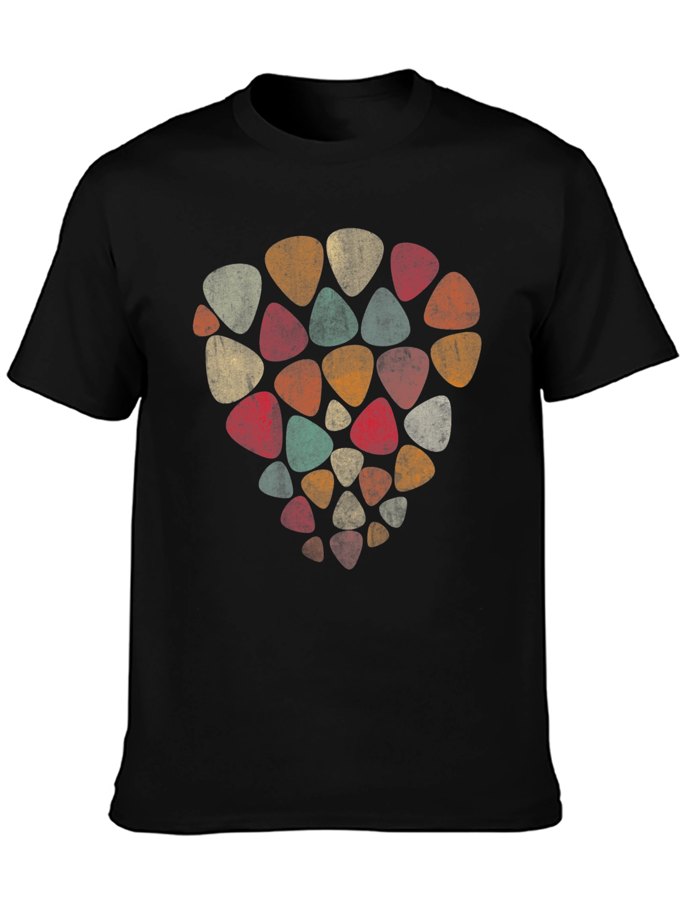 Retro Guitar Pick T-Shirt - Musical Style
