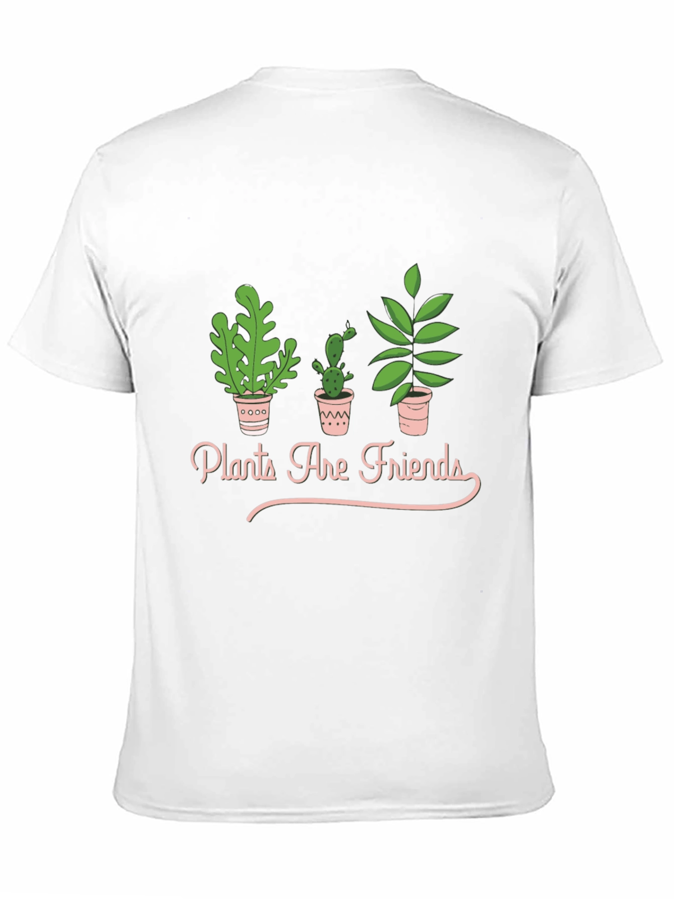 Plants Are Friends Graphic Tee - Black Cotton T-Shirt