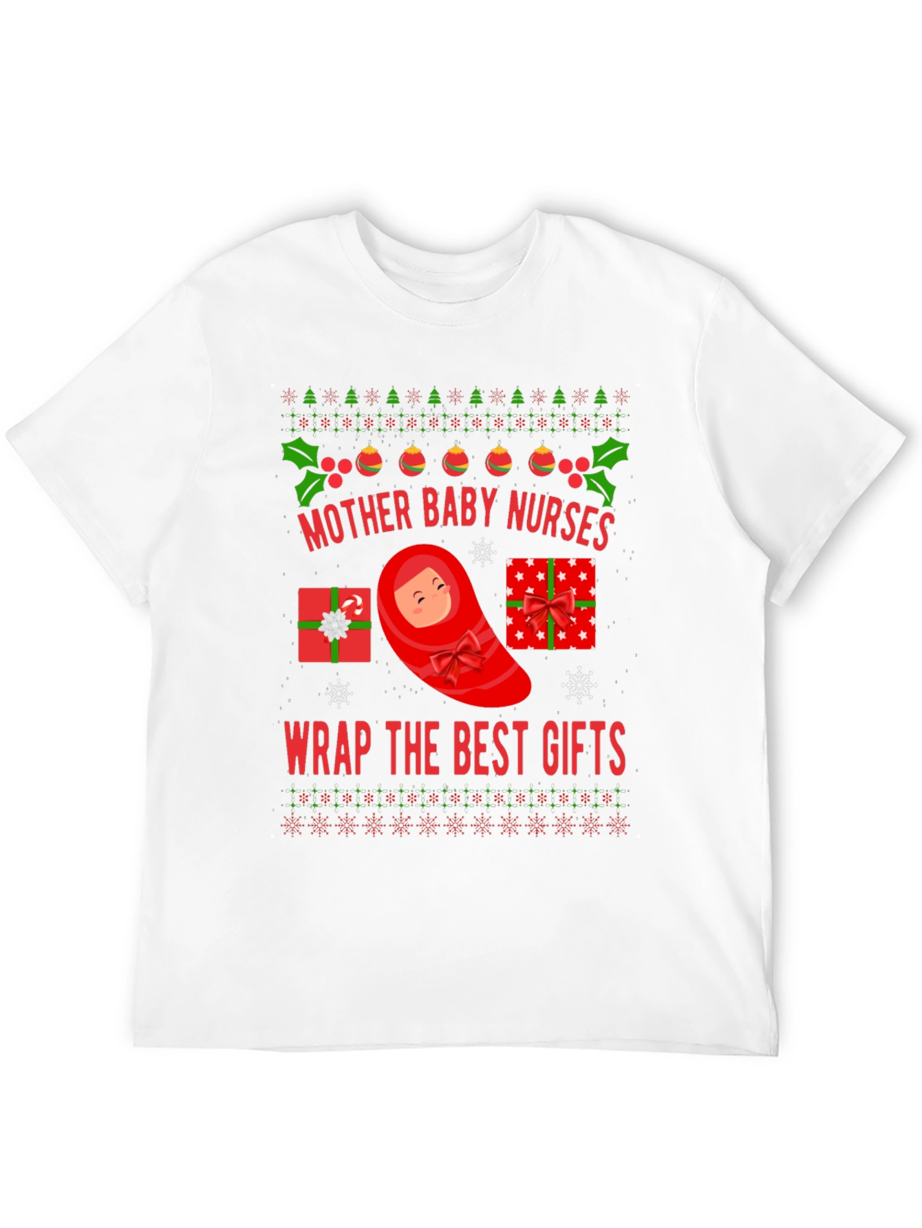 Mother Baby Nurses Christmas T-Shirt