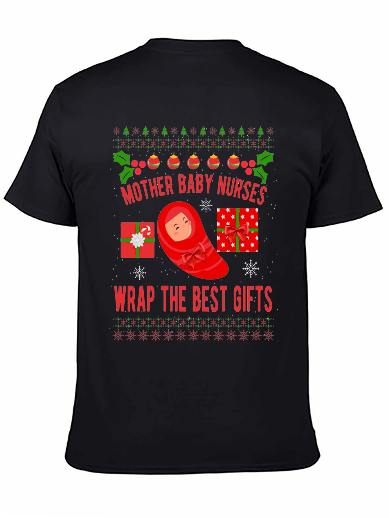 Mother Baby Nurses Christmas T-Shirt