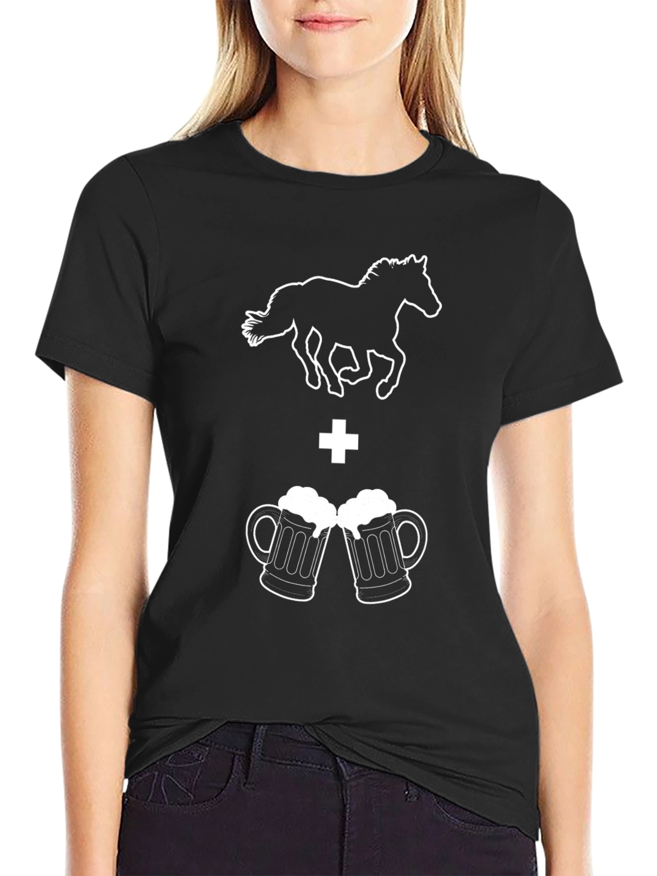 Horse Plus Beer T-Shirt