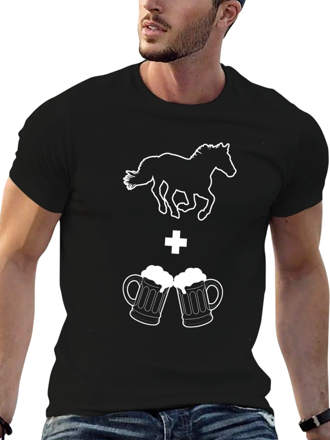 Horse Plus Beer T-Shirt
