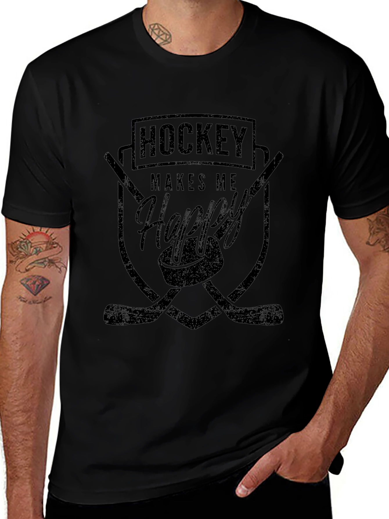 Hockey Makes Me Happy T-Shirt