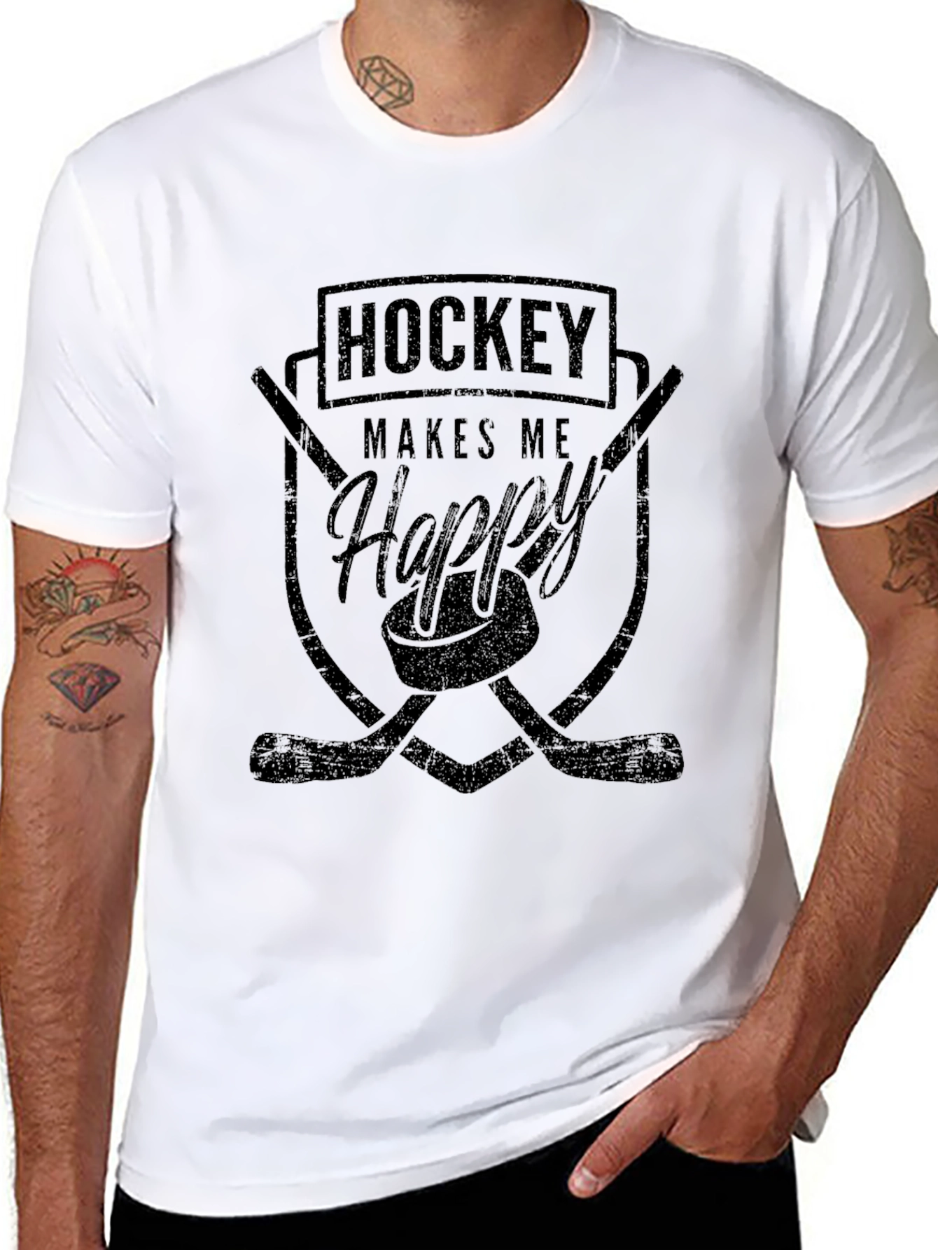 Hockey Makes Me Happy T-Shirt
