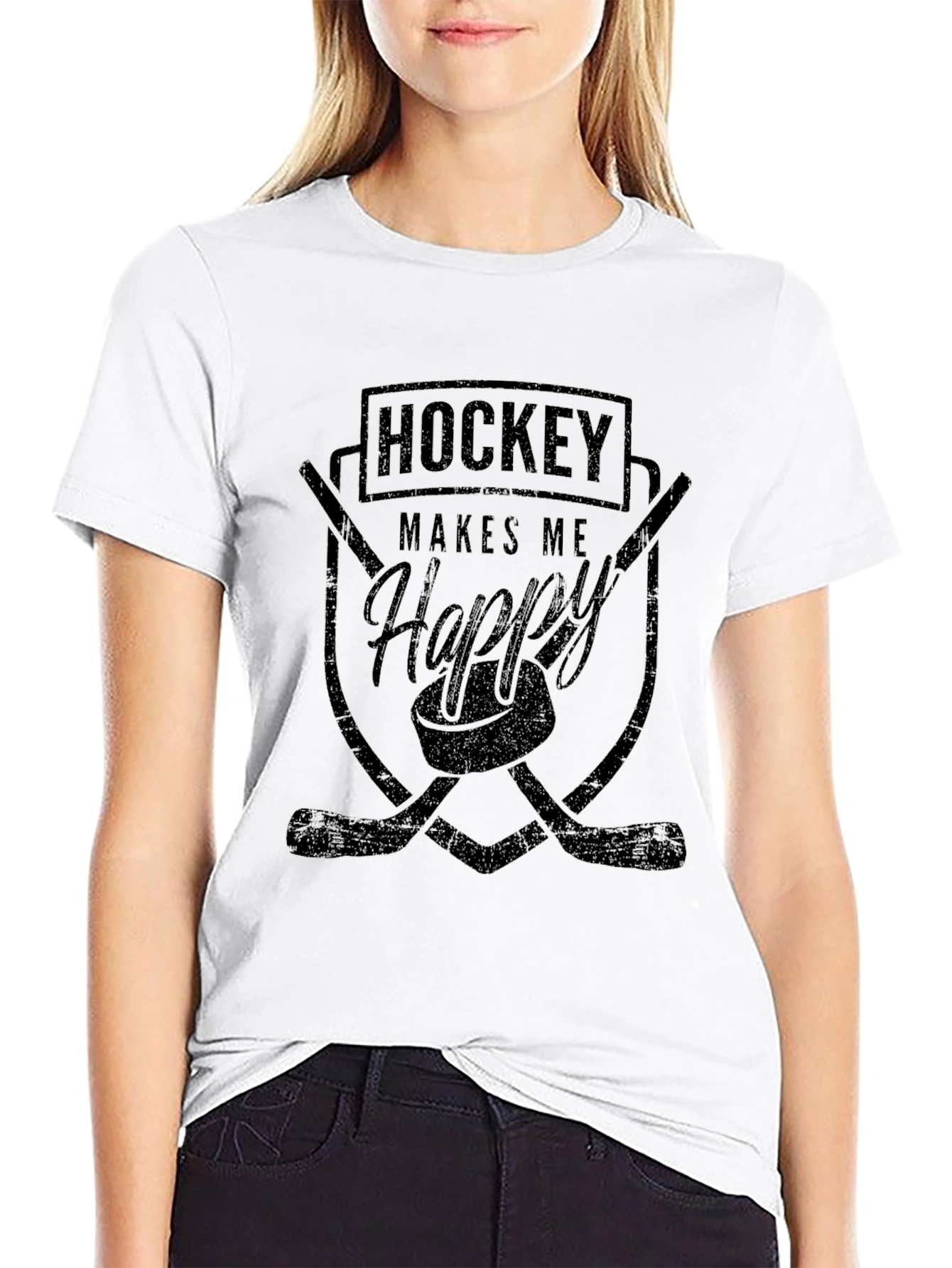 Hockey Makes Me Happy T-Shirt