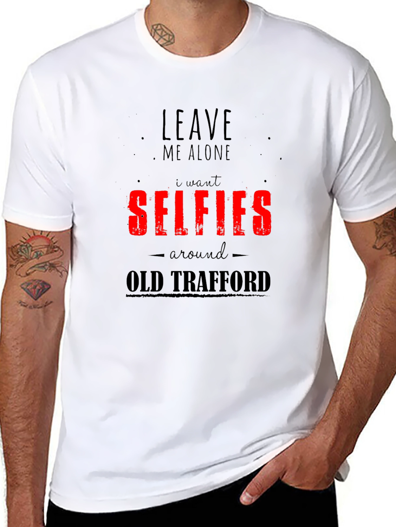 Selfies Old Trafford T-Shirt - Funny Graphic Tee