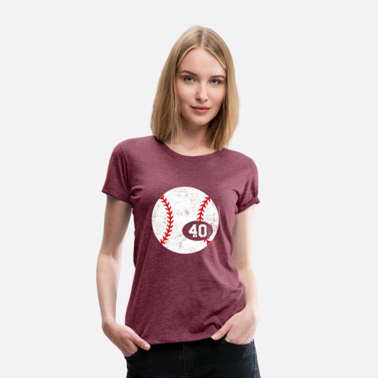 Baseball Sport 40 Jersey Number Distressed