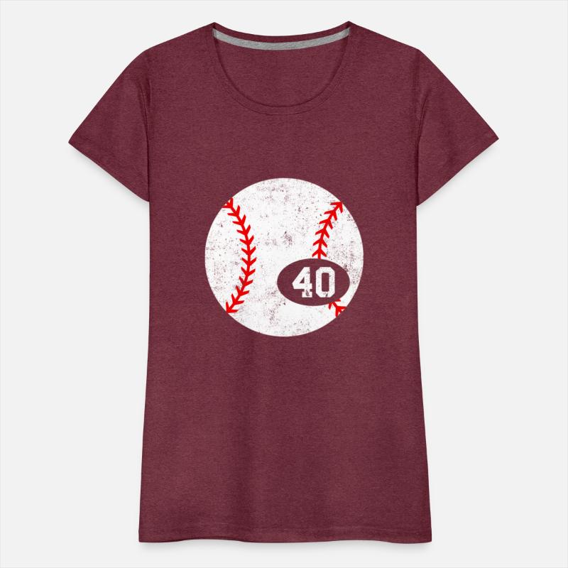 Baseball Sport 40 Jersey Number Distressed