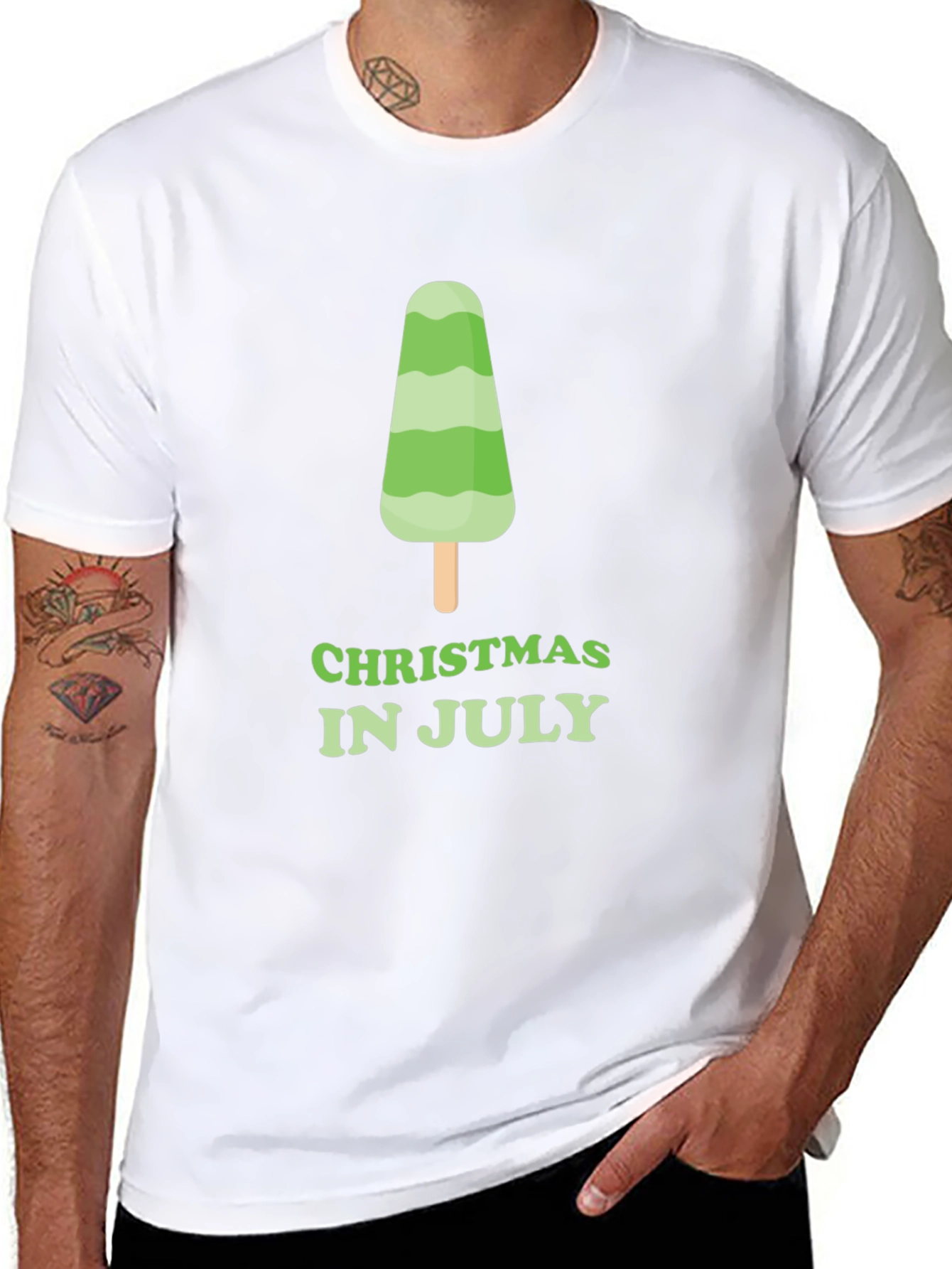 Christmas In July Green Popsicle T-Shirt