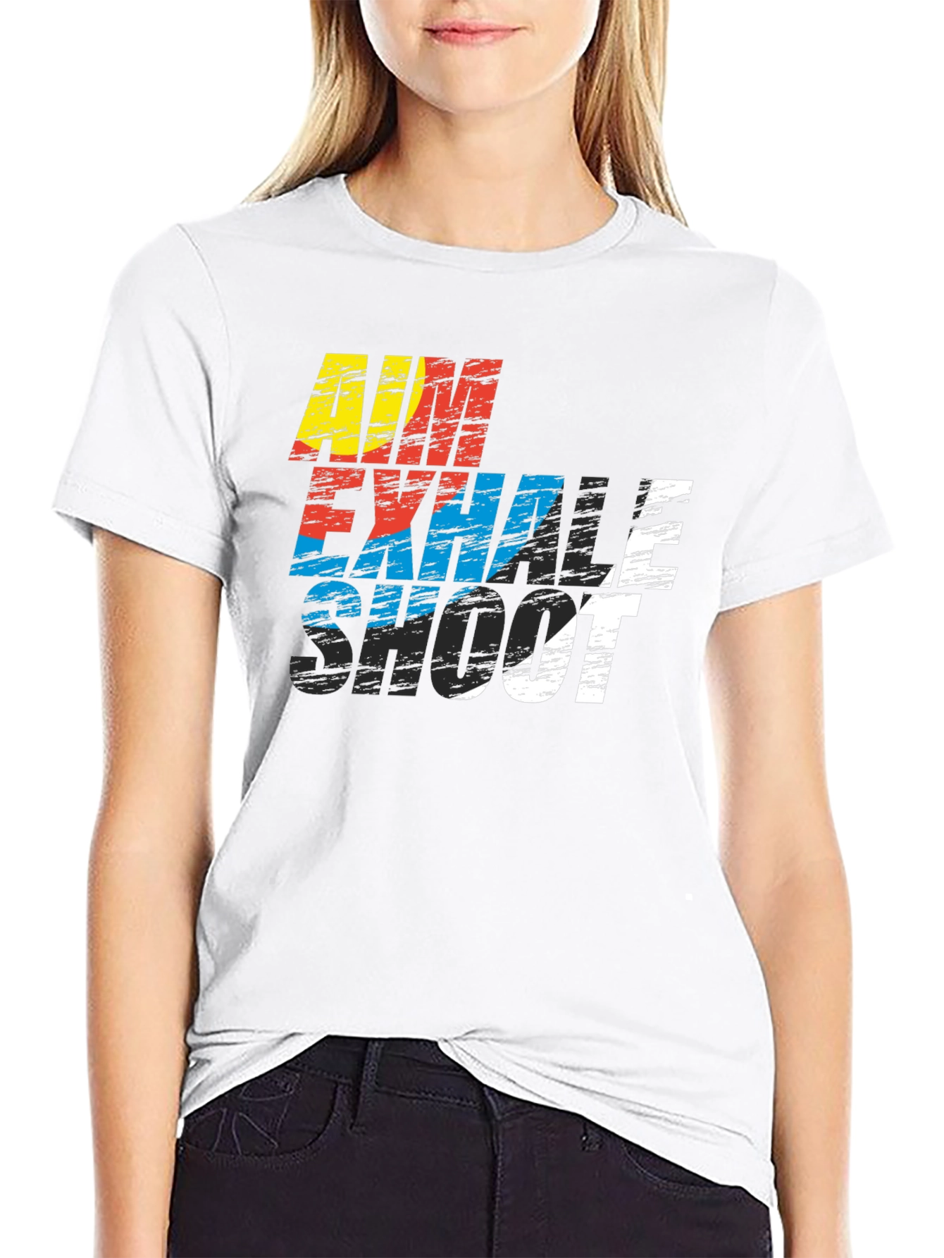 Aim Exhale Shoot Graphic Tee - Black
