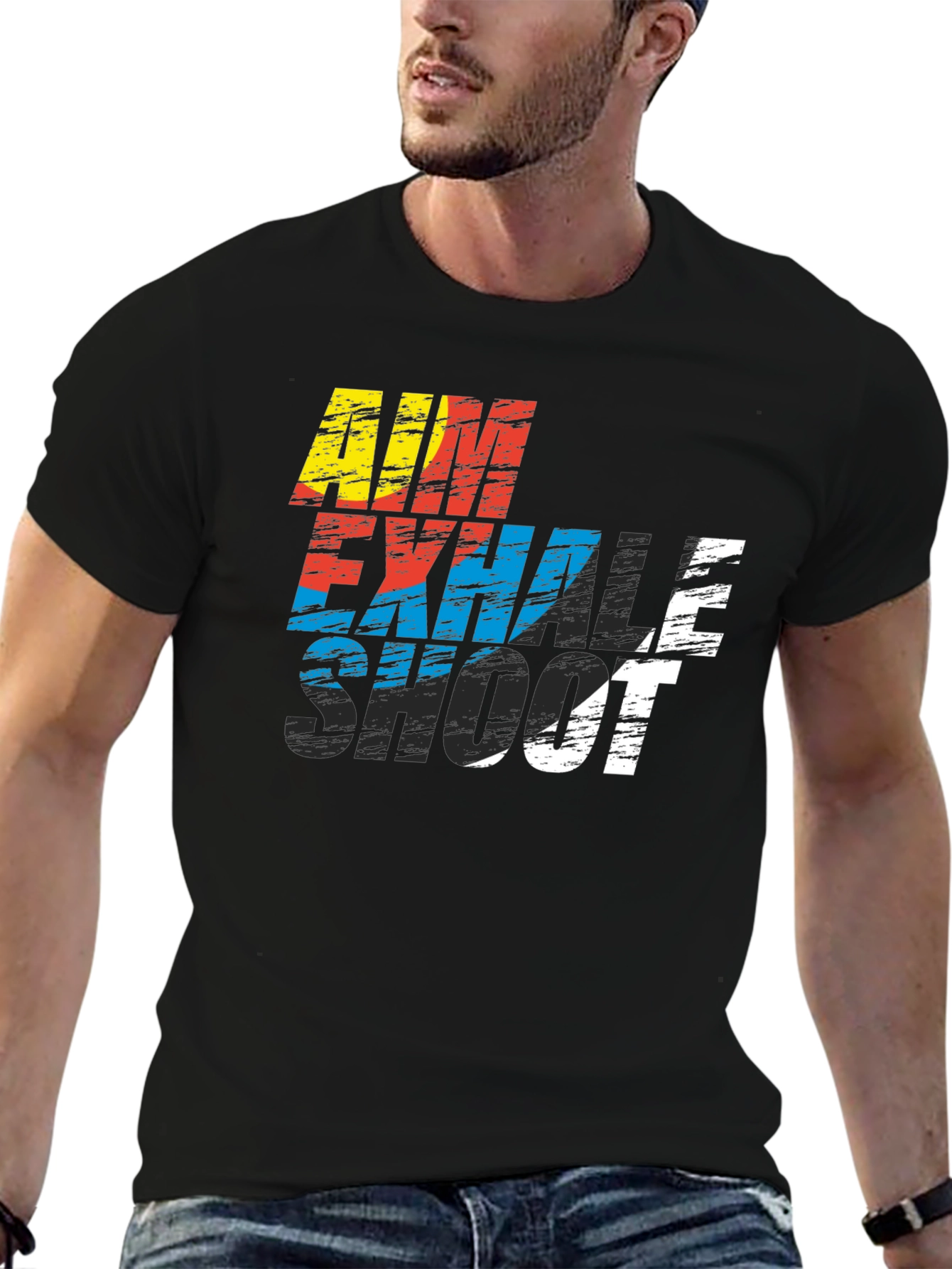 Aim Exhale Shoot Graphic Tee - Black