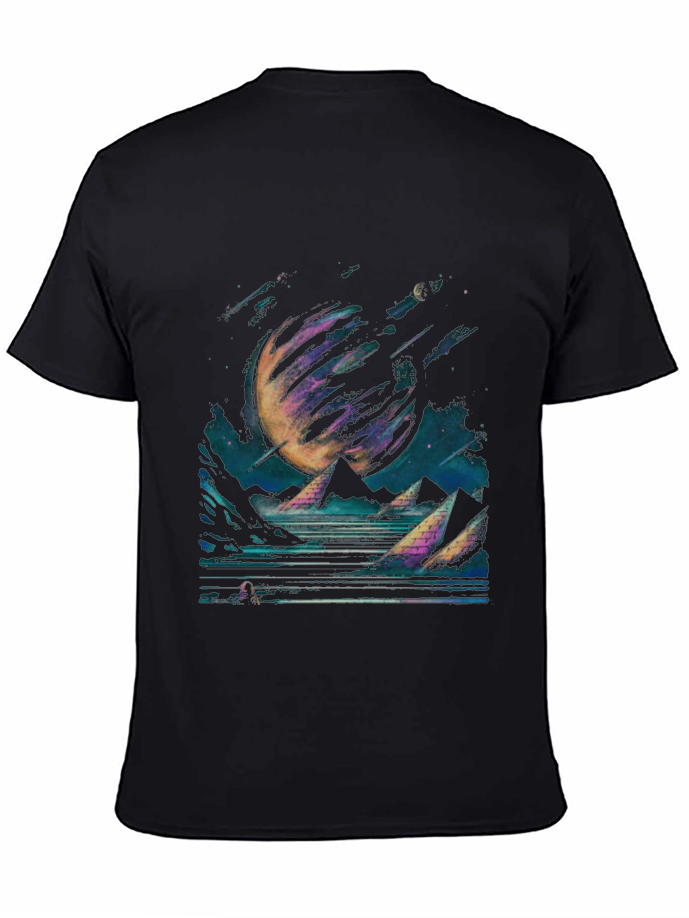Cosmic Pyramid T-Shirt - Black Graphic Tee