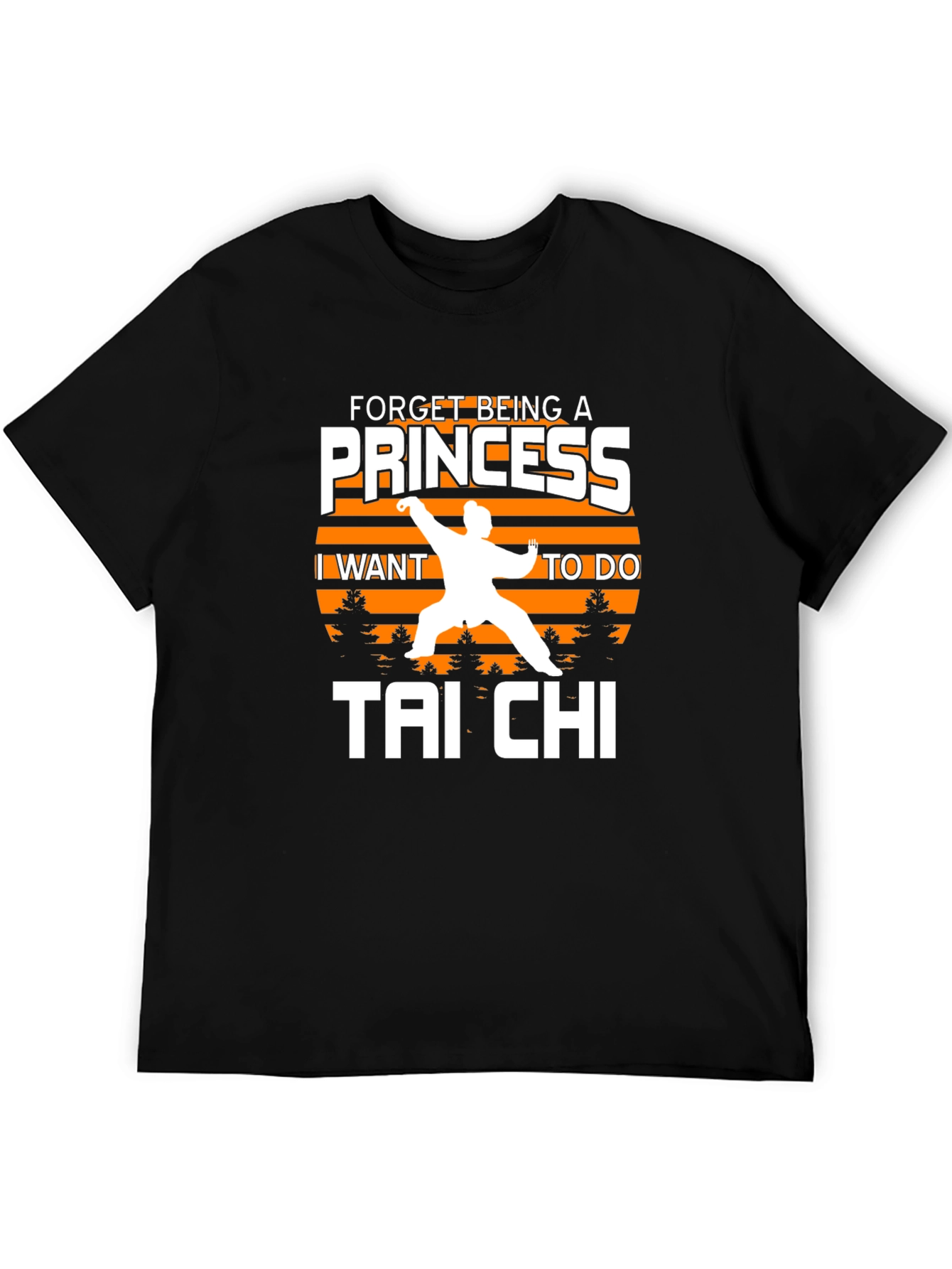 Tai Chi Princess Graphic Tee - Black Cotton