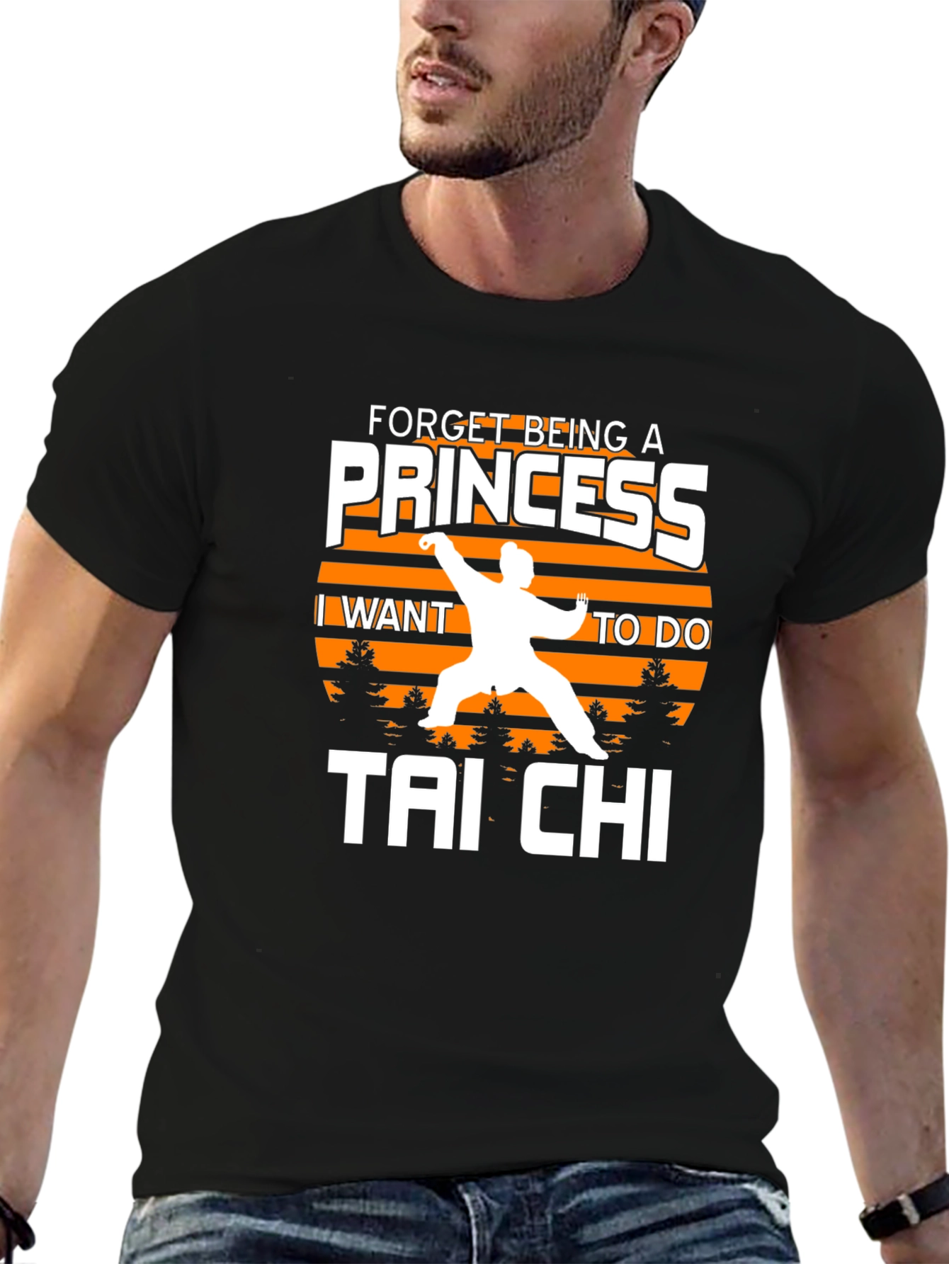 Tai Chi Princess Graphic Tee - Black Cotton