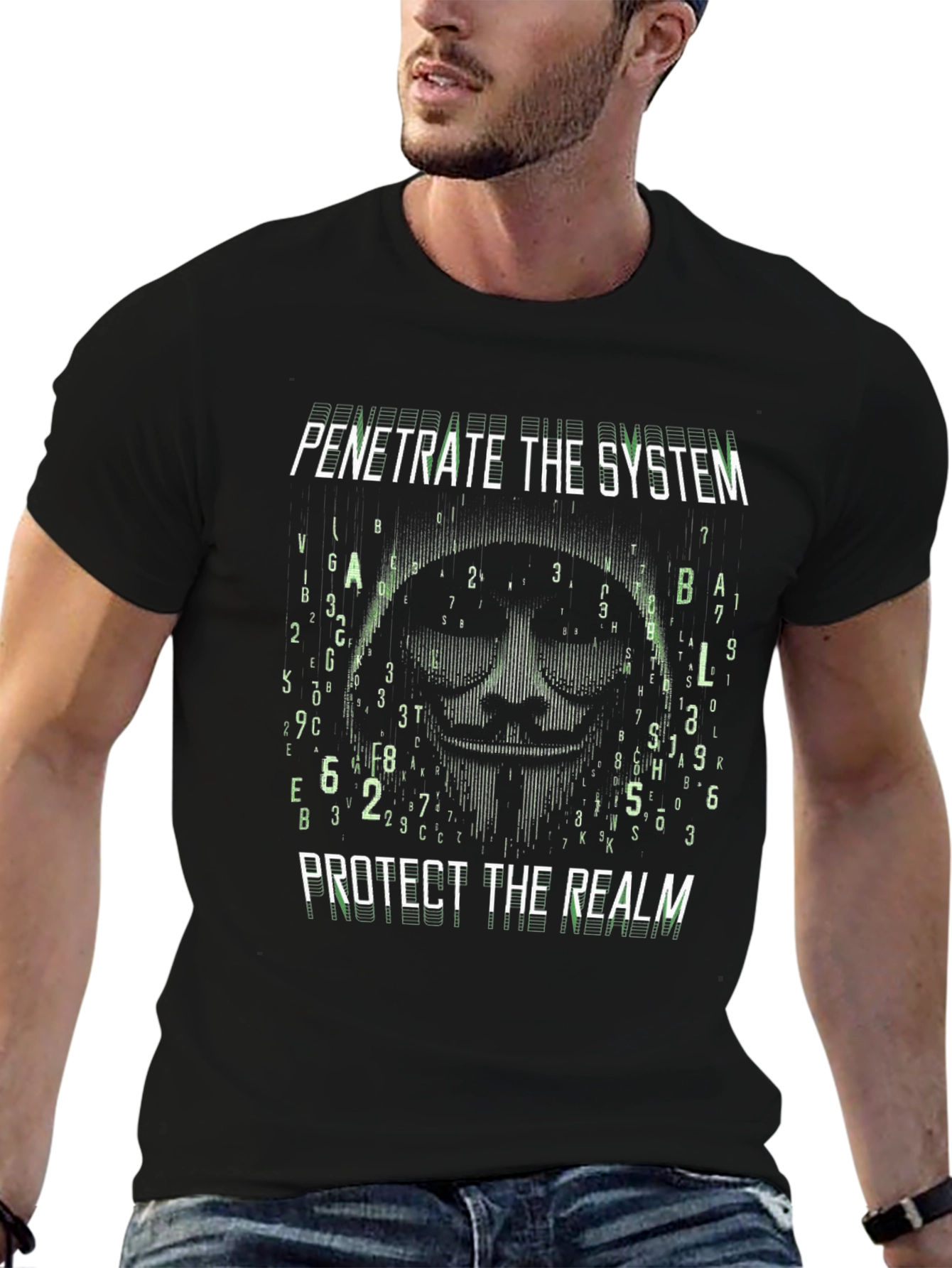 Penetrate The System Protect The Realm Graphic T-Shirt