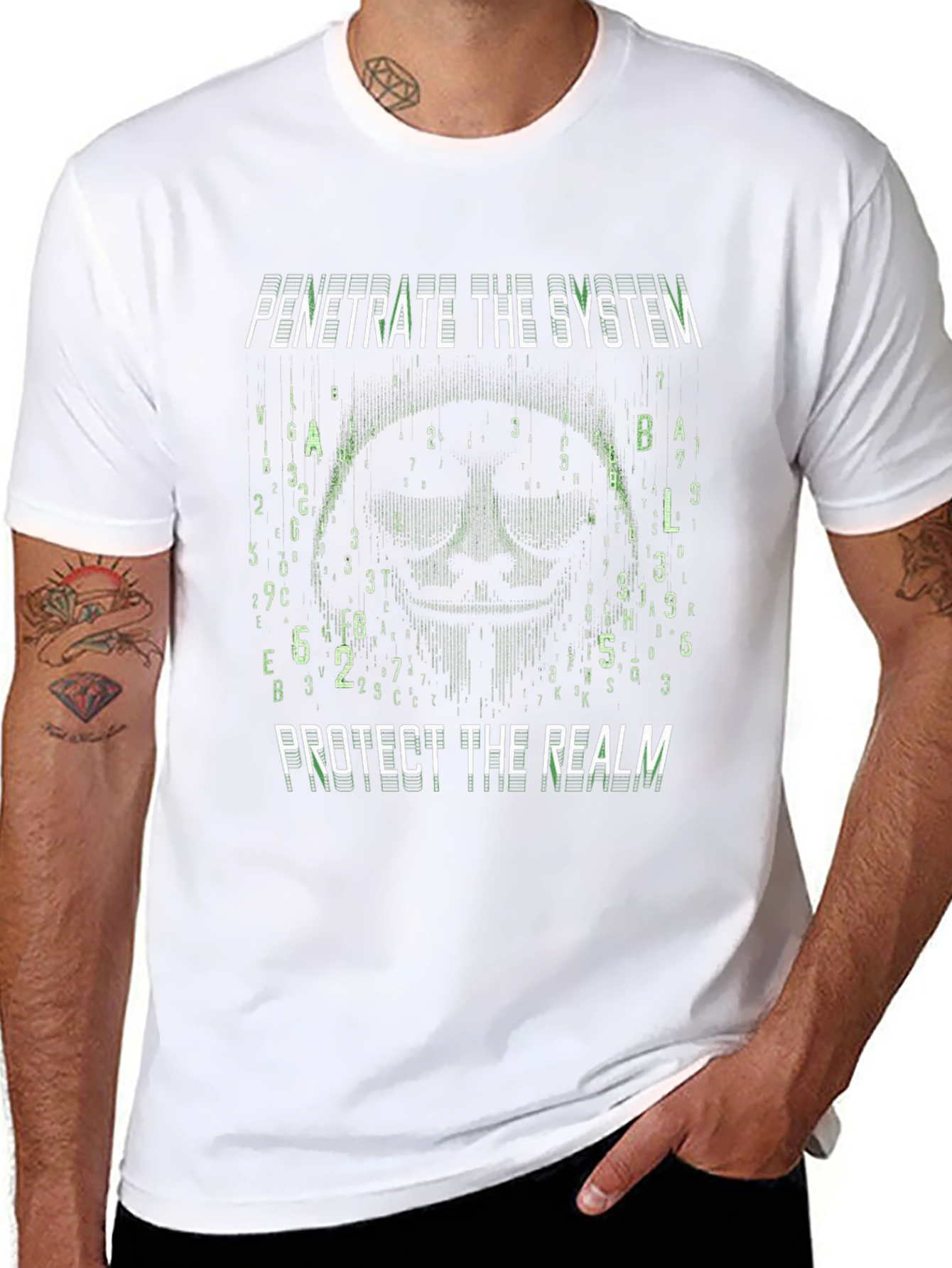 Penetrate The System Protect The Realm Graphic T-Shirt