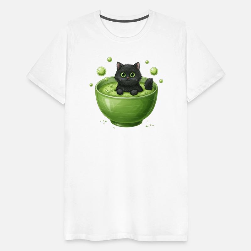 Black Cat in Green Tea Bubble Bath