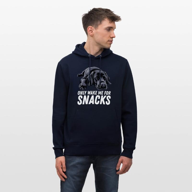 Black Labrador Dog Only Wake Me For Snacks